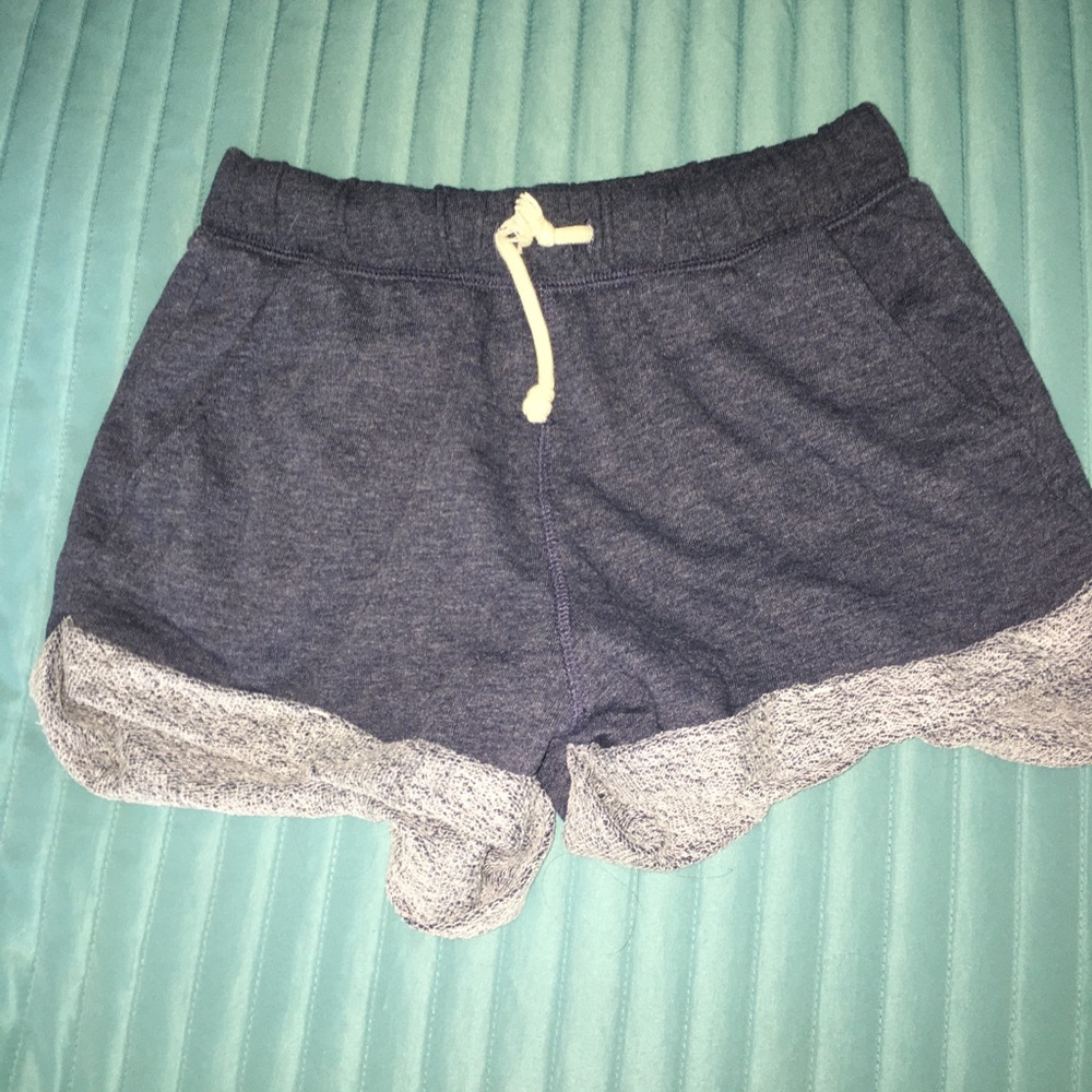 Navy sweat shorts